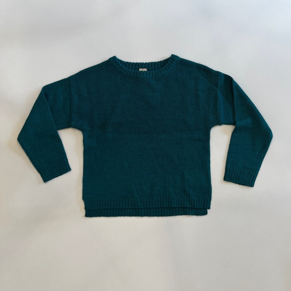 Bonton Green Knit Girls' Sweater (Size: 10 ans)